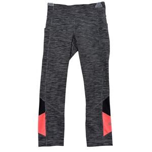 Lululemon Pace Rival Crop Legging Women's Size 4 Black Space Dye Coral